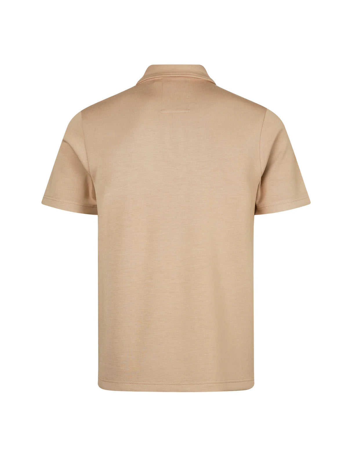 Luke Mainline euphonic modal zip polo shirt - FAWN
