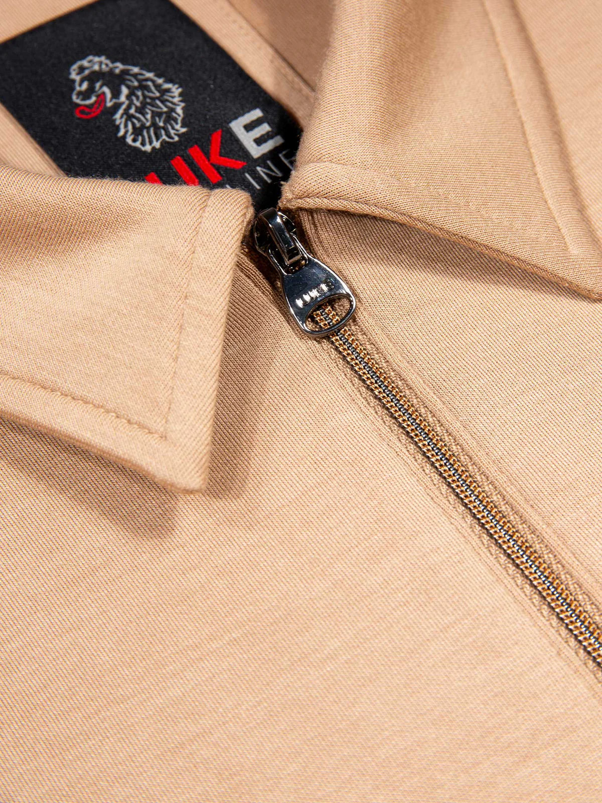 Luke Mainline euphonic modal zip polo shirt - FAWN