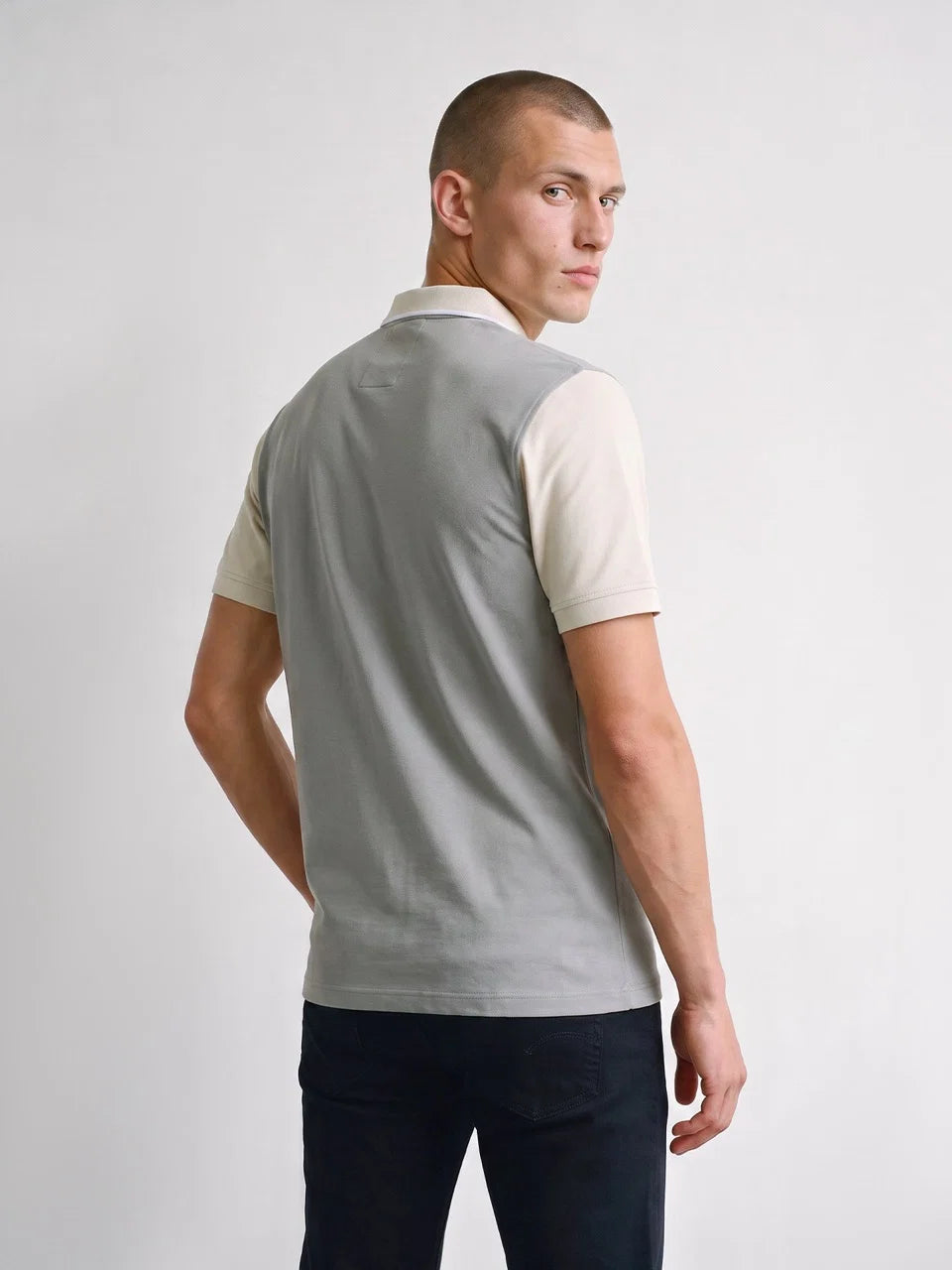 Luke Mainline saddleworth 1000 polo shirt - concrete stone