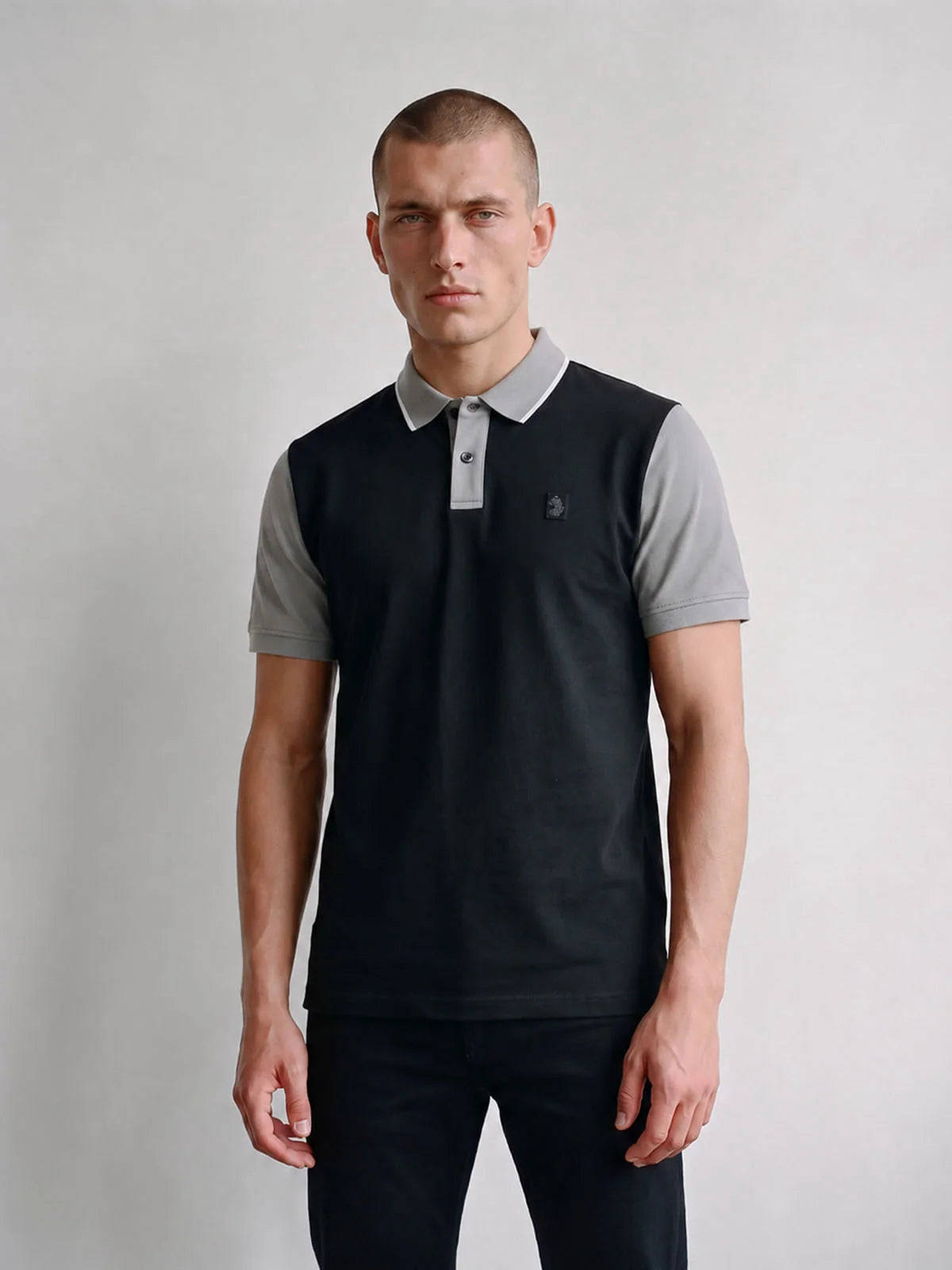 Luke Mainline saddleworth 1000 polo shirt - black concrete