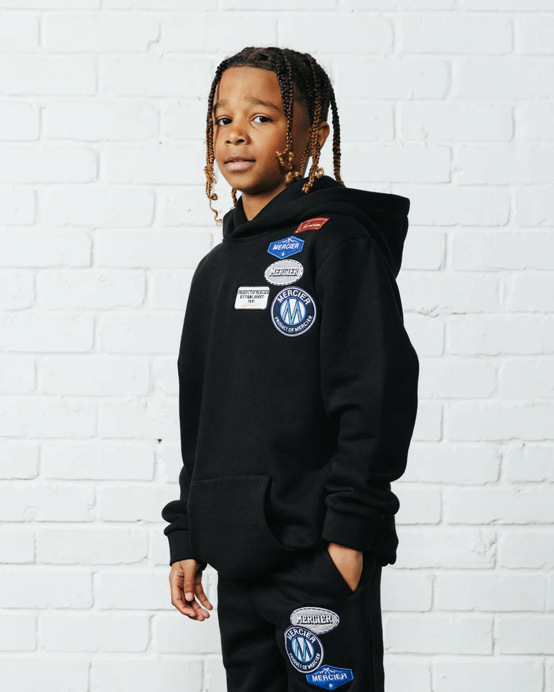 Mercier Junior OG Badge Hoodie - BLACK