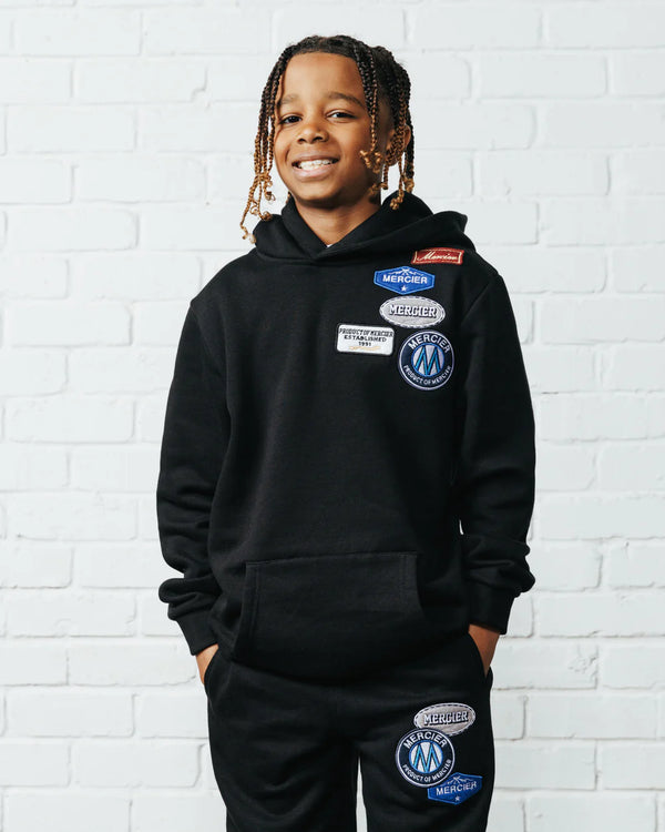 Mercier Junior OG Badge Hoodie - BLACK