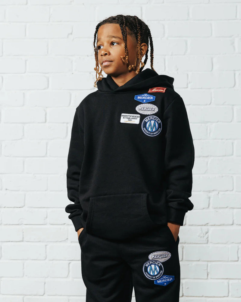 Mercier Junior OG Badge Hoodie - BLACK