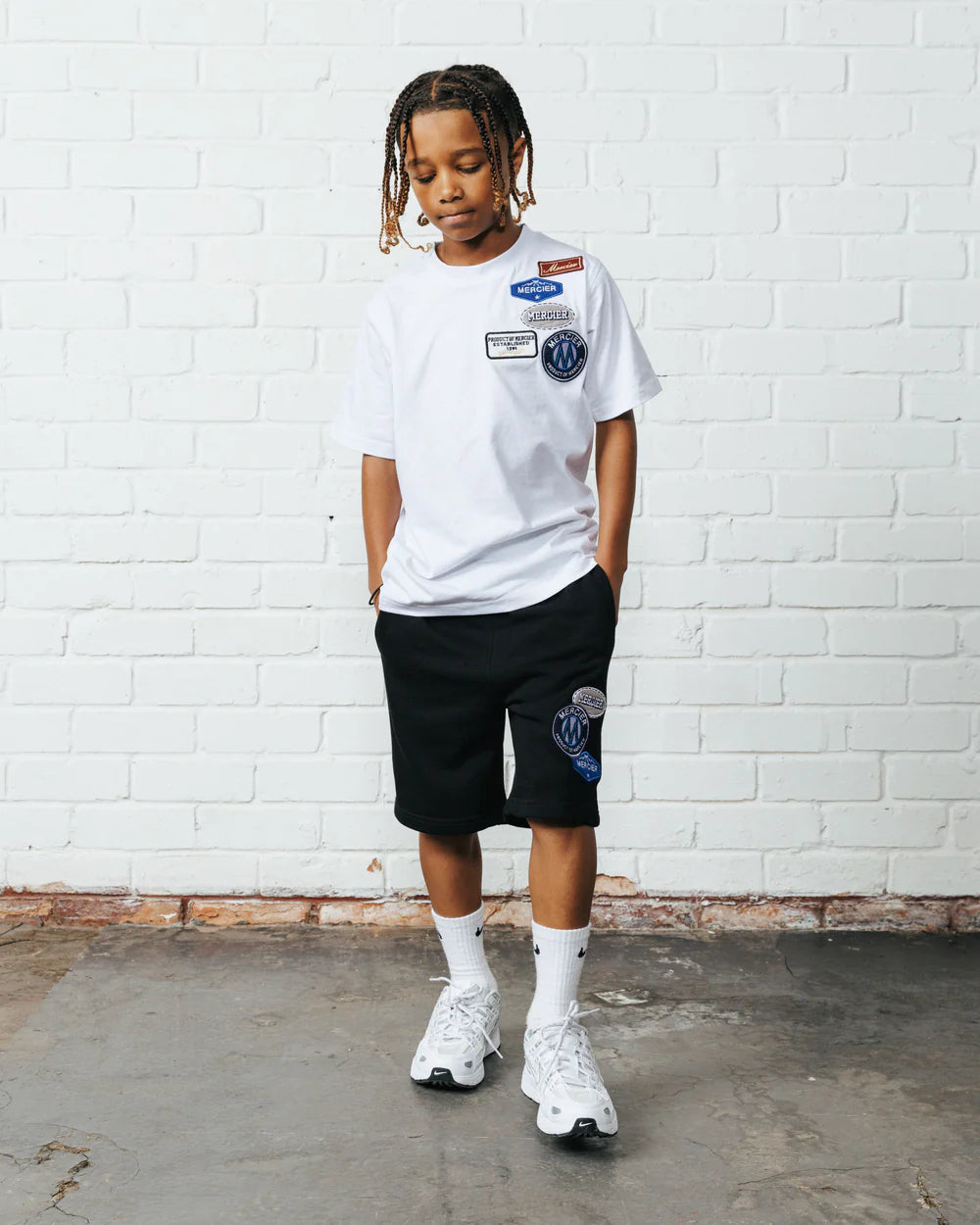 Mercier Junior OG Badge Tshirt - WHITE