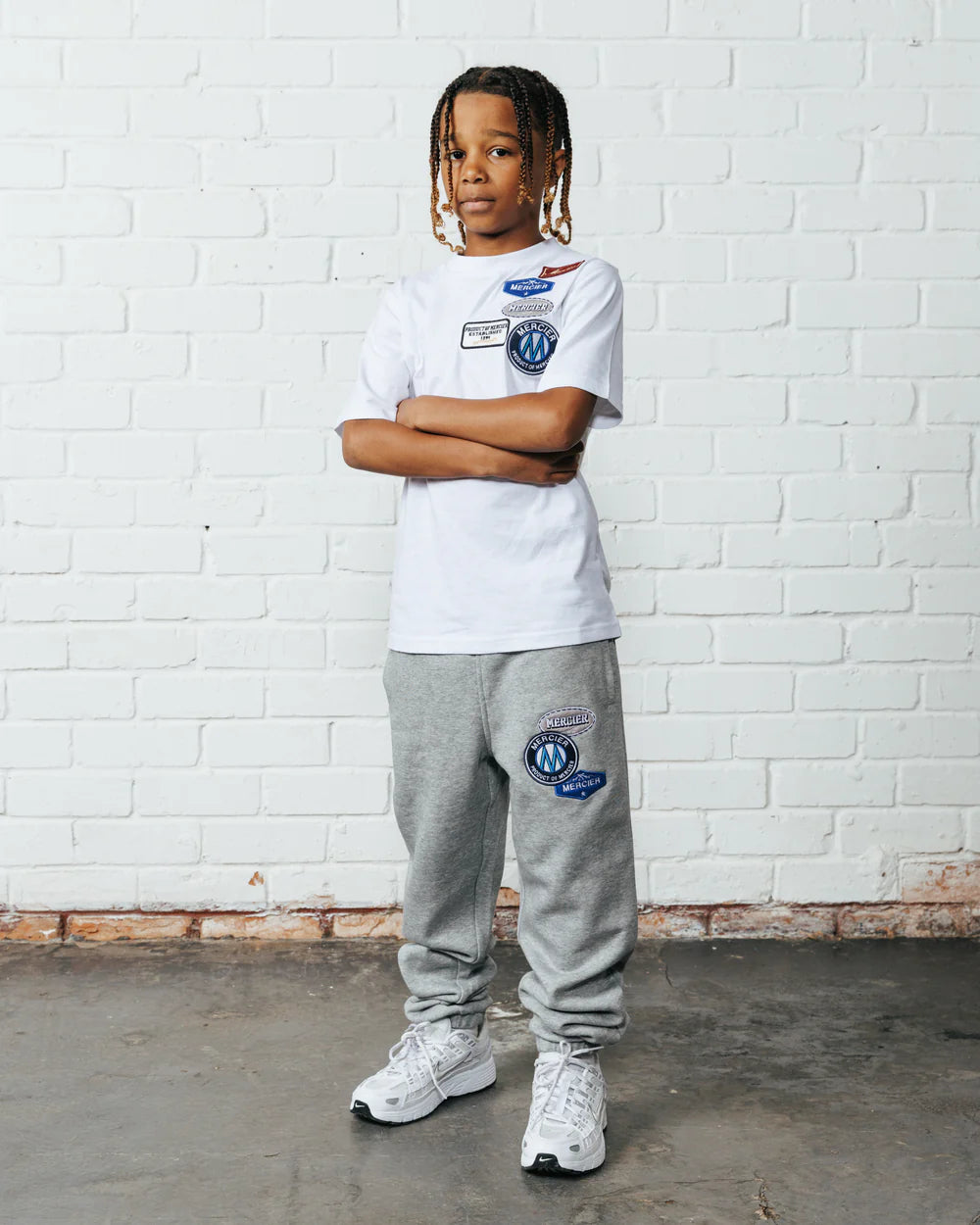 Mercier Junior OG Badge Tshirt - WHITE