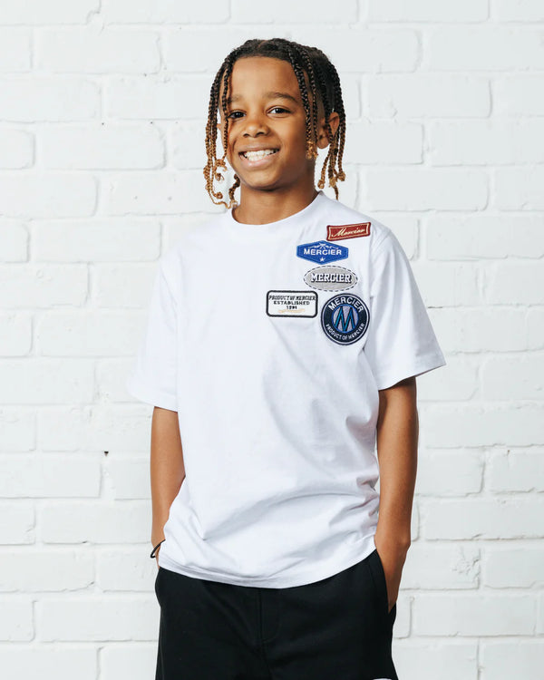 Mercier Junior OG Badge Tshirt - WHITE