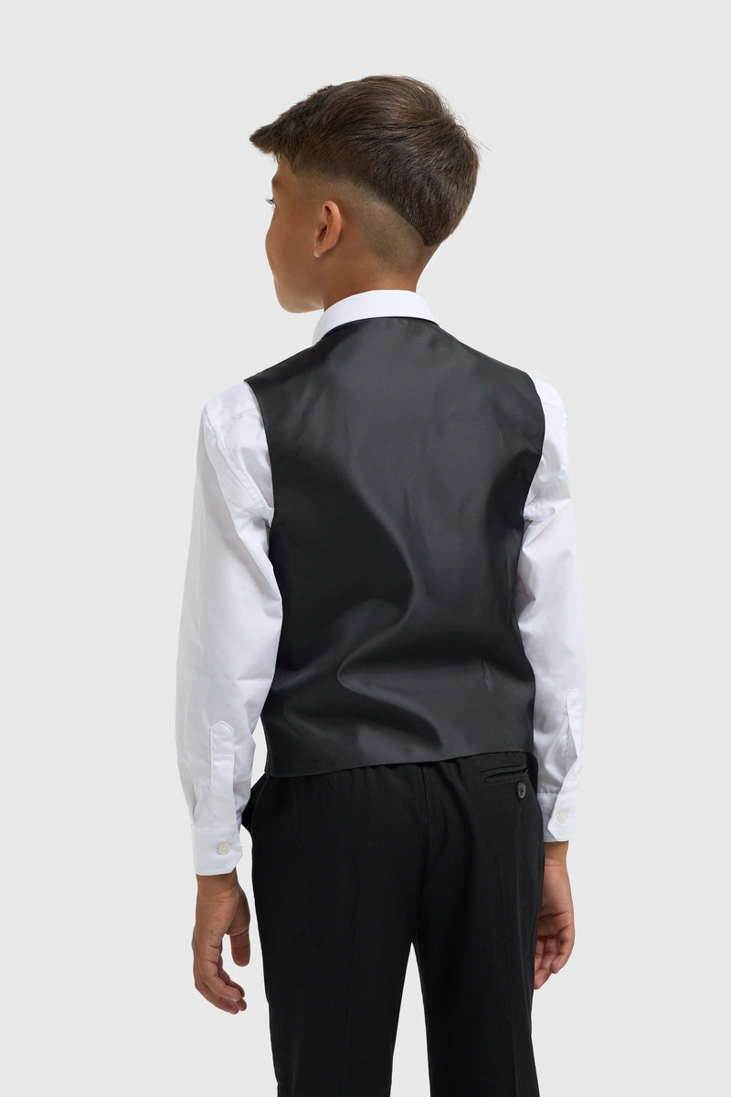 House of Cavani Boys Marco Black Three Piece Suit