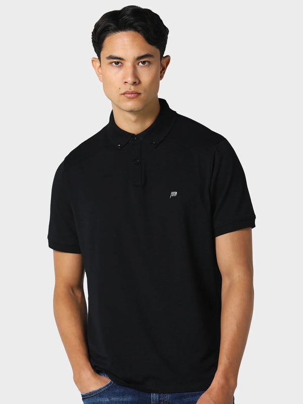 883 Police Neptune Polo Shirt BLACK