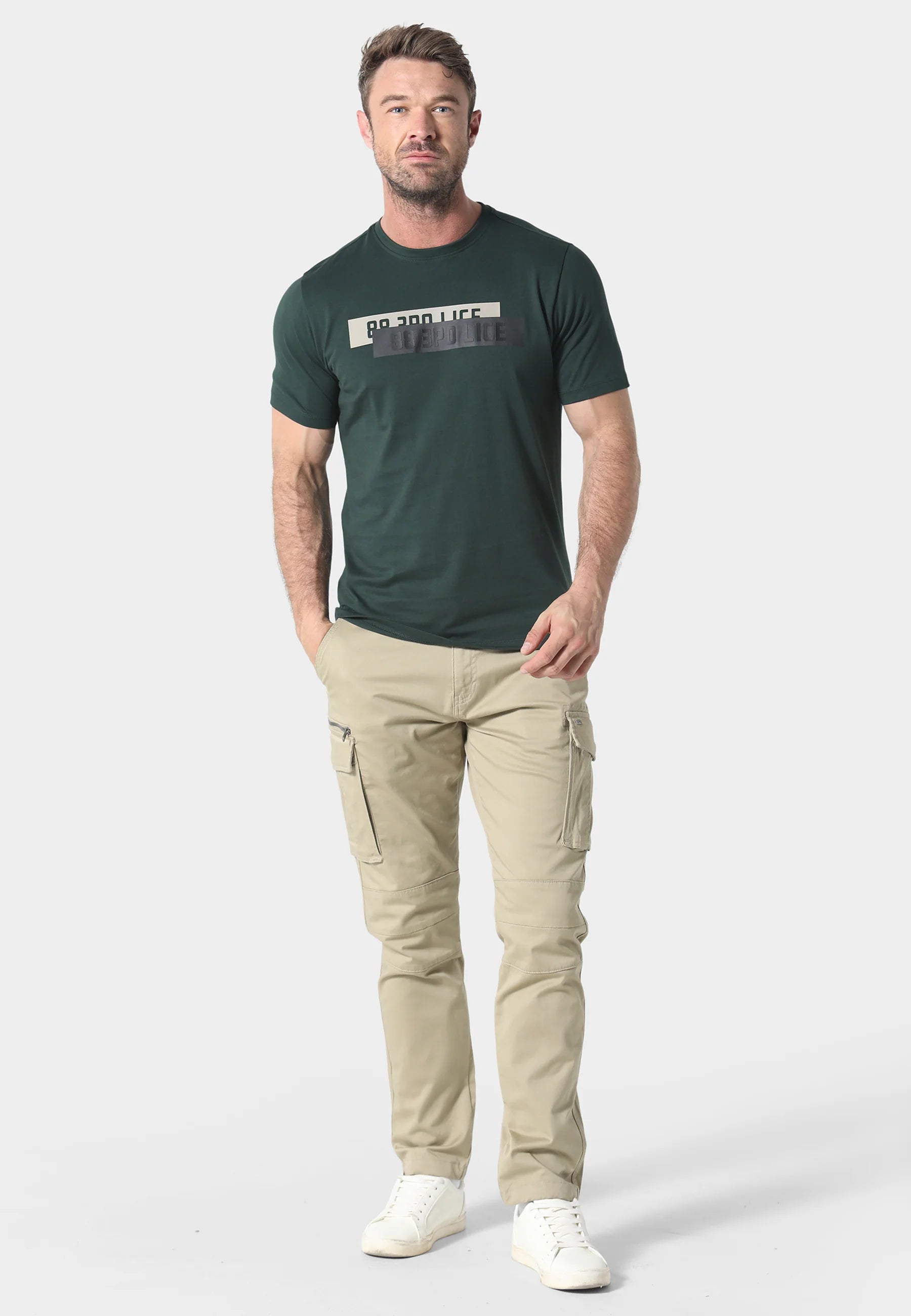 883 Police Newton Beige Cargo Pants