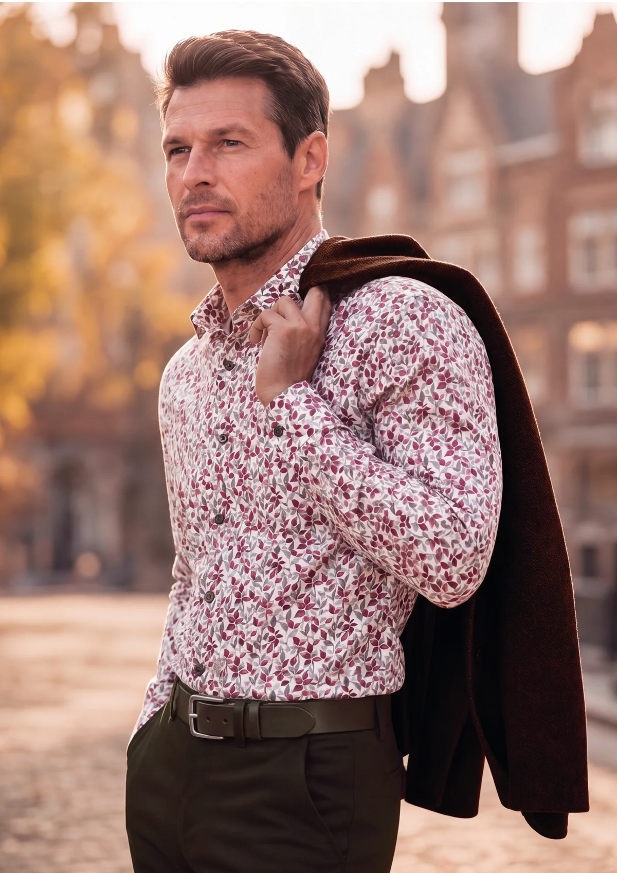 Mish Mash Flora Long Sleeve Shirt - WHITE/CHERRY