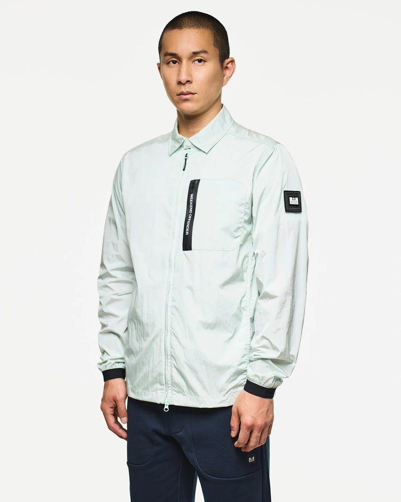 Weekend Offender Halen Over-Shirt Sea Spray Blue