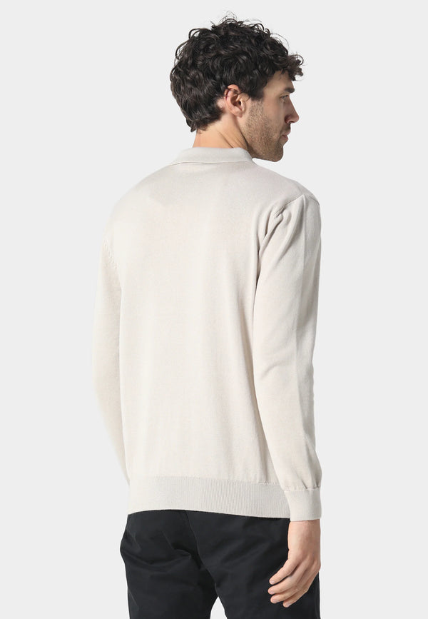 883 Police Pamell diamond pattern Polo Knitwear TAUPE