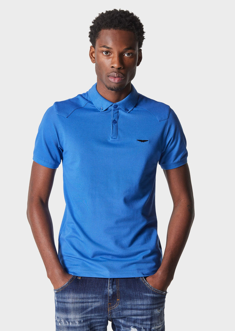 Police Pesca Slim Fit Polo Shirt COBALT BLUE DesignerMenswear