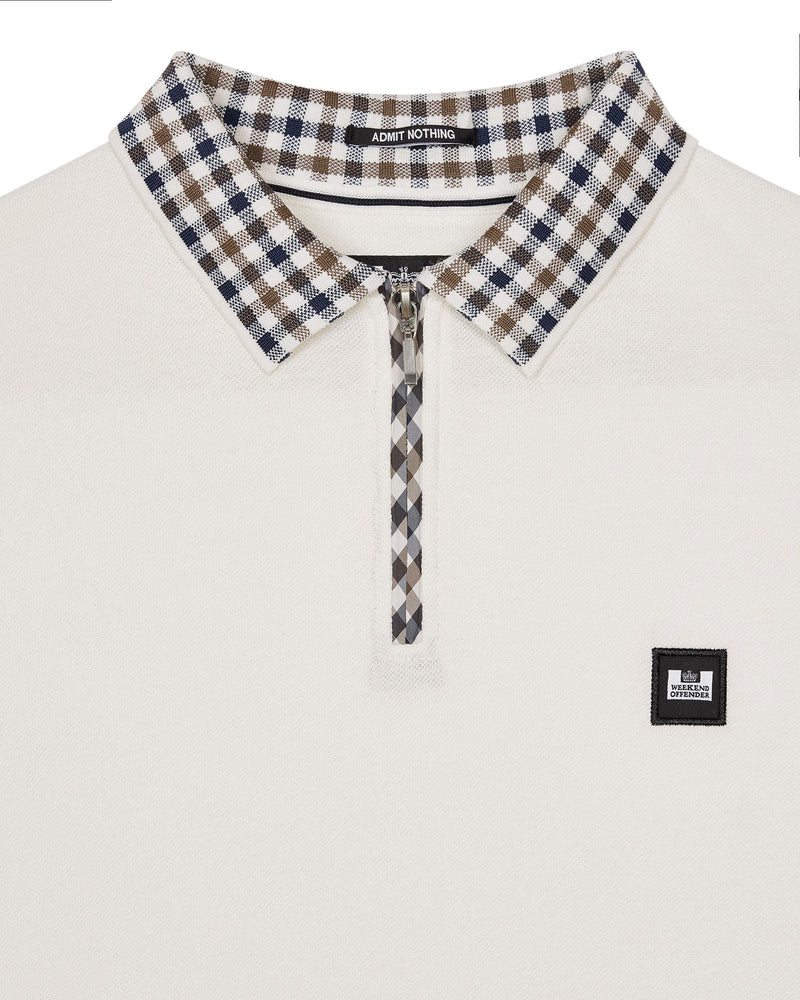 Weekend Offender Lachine Polo Shirt Ghost/Mid House Check