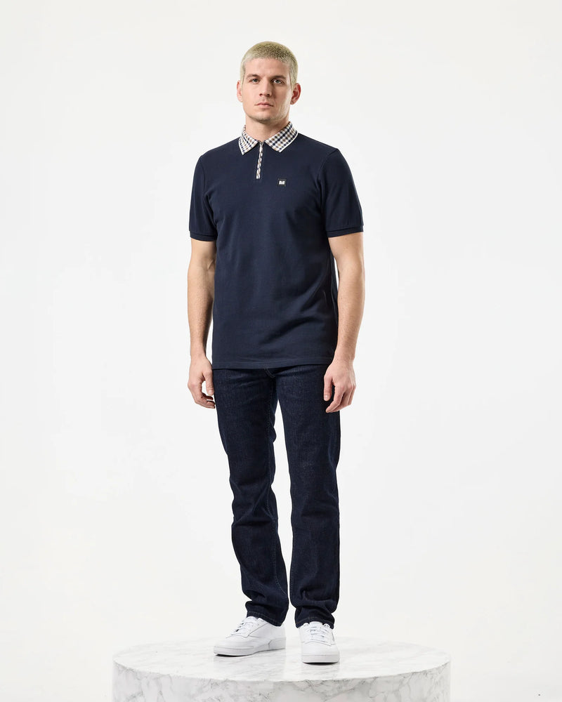 Weekend Offender Lachine Polo Shirt Navy/Mid House Check