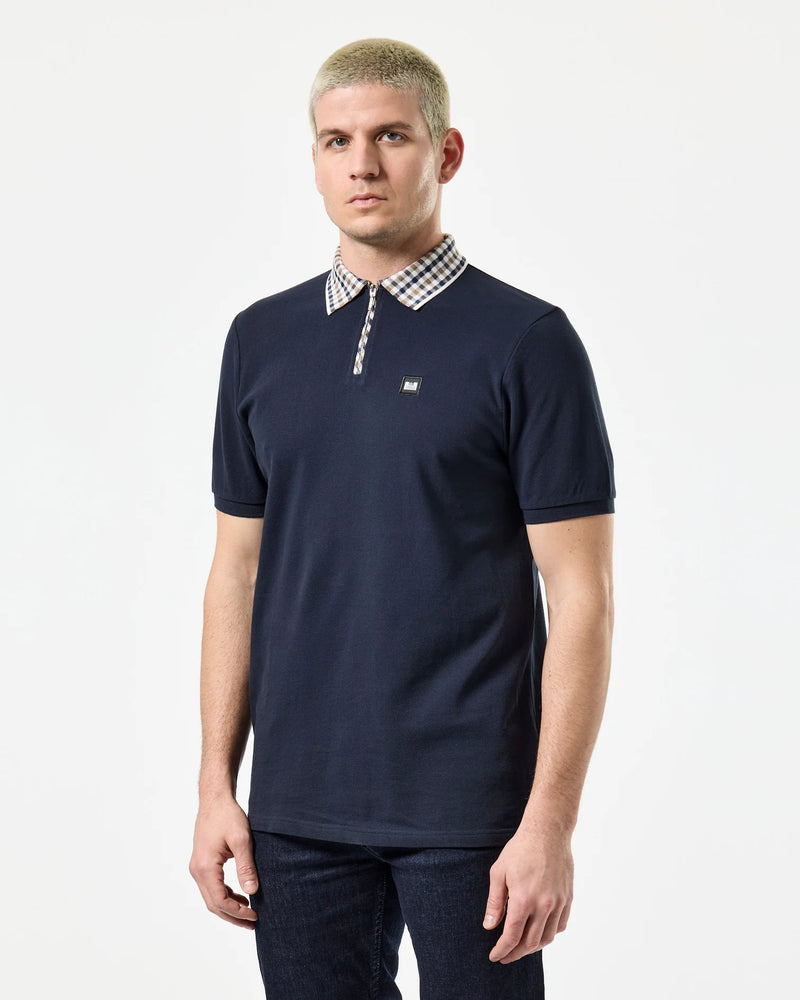 Weekend Offender Lachine Polo Shirt Navy/Mid House Check
