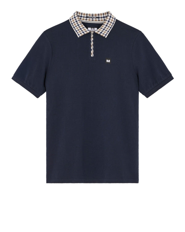 Weekend Offender Lachine Polo Shirt Navy/Mid House Check