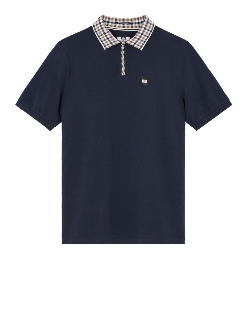Weekend Offender Lachine Polo Shirt Navy/Mid House Check