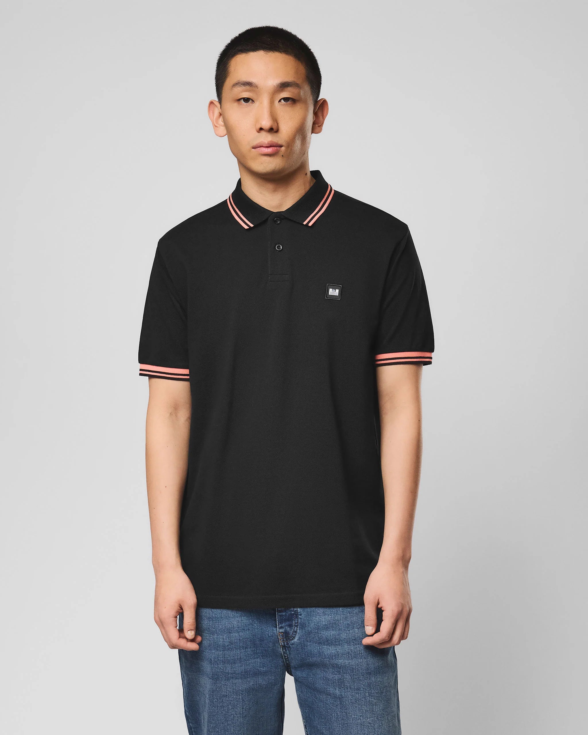Weekend Offender Levanto Polo Shirt Black/Coral
