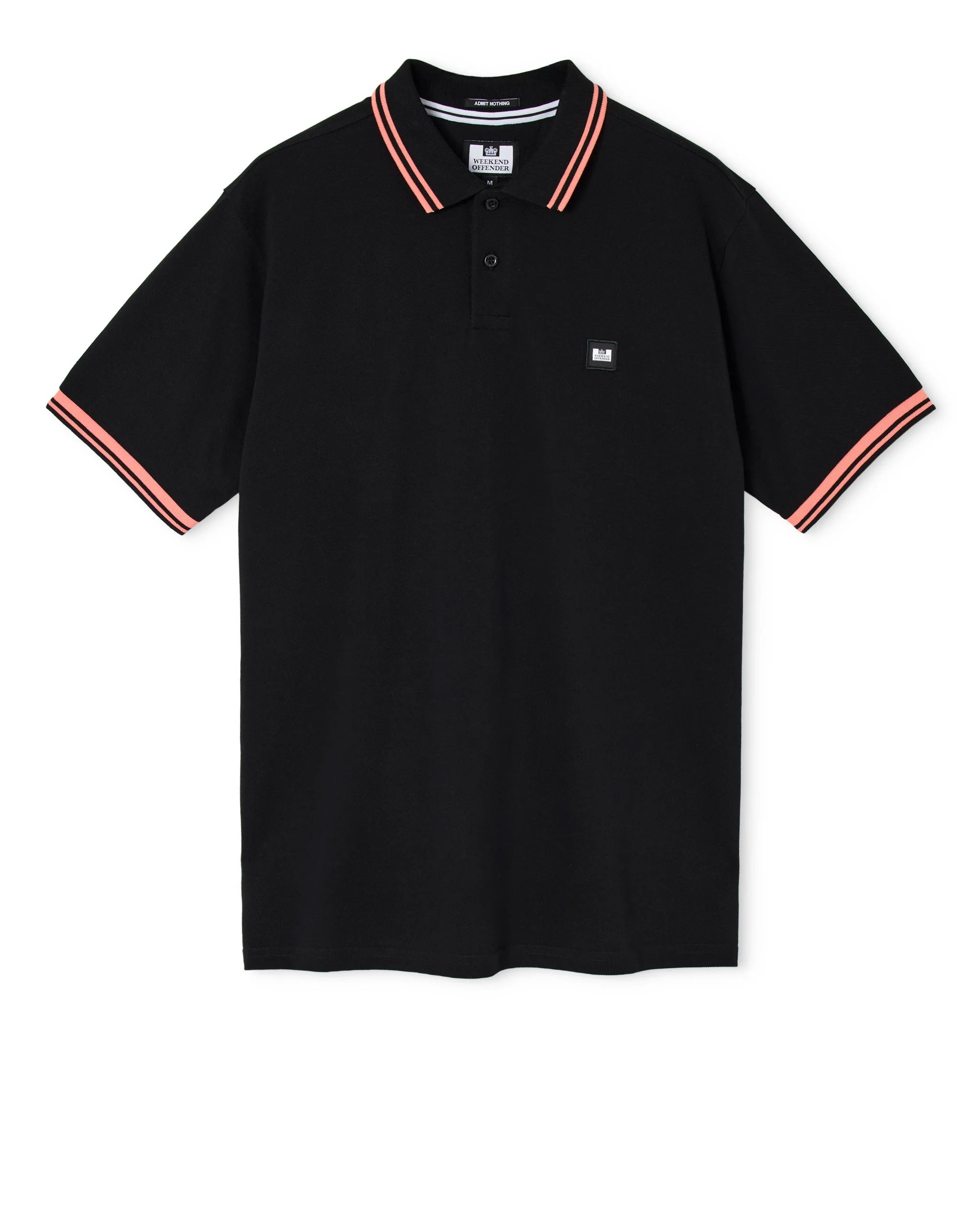 Weekend Offender Levanto Polo Shirt Black/Coral