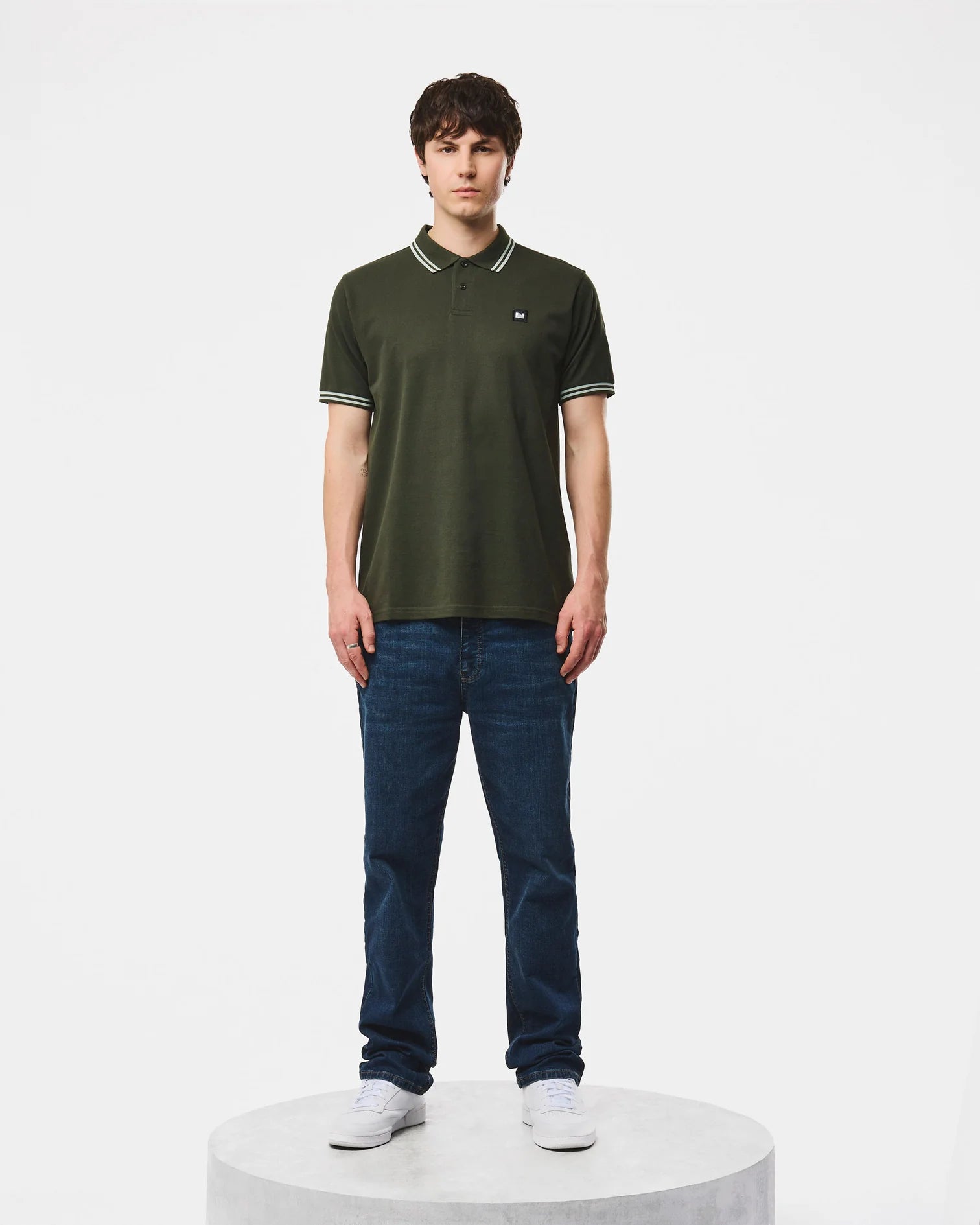 Weekend Offender Levanto Polo Shirt Black Forest Green/Julep Green