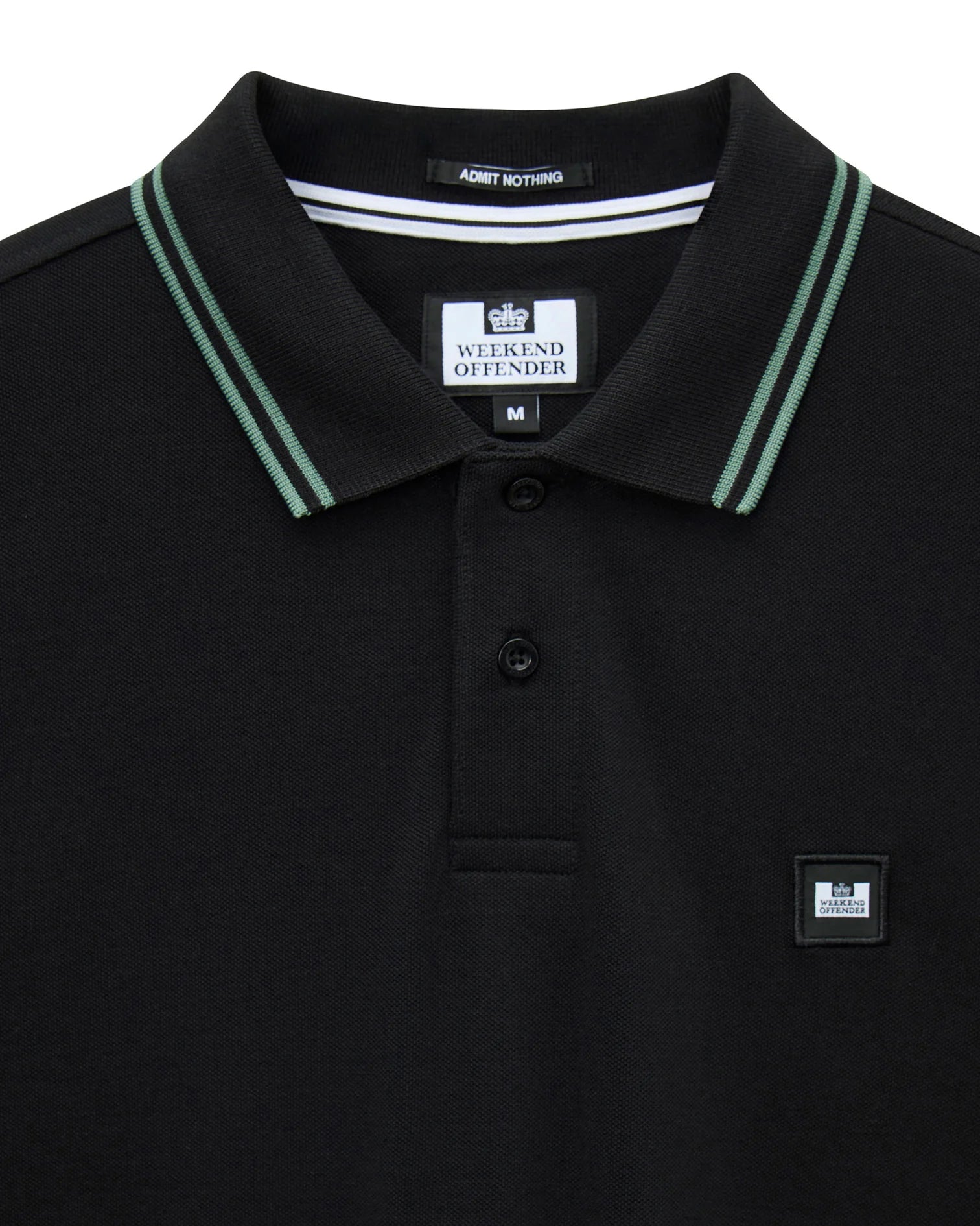 Weekend Offender Levanto Polo Shirt Black/Thyme Green