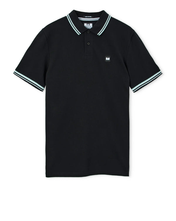 Weekend Offender Levanto Polo Shirt Black/Sea Spray Blue