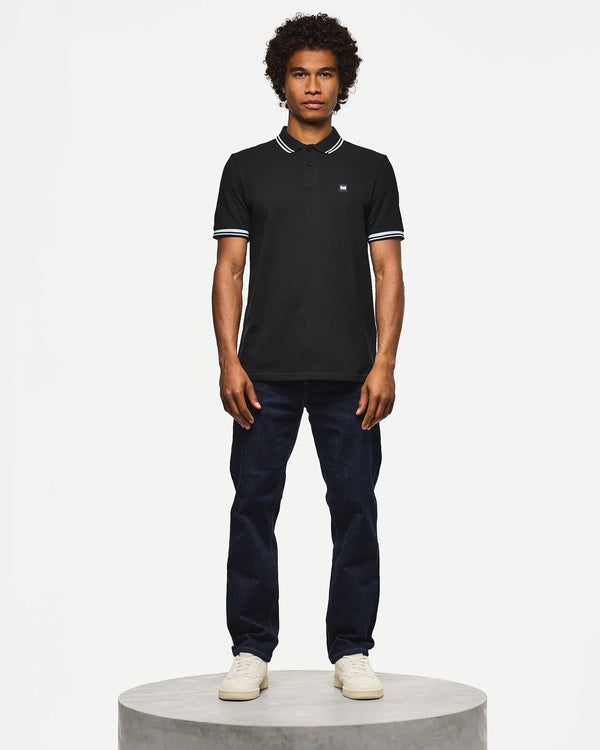 Weekend Offender Levanto Polo Shirt Black/Sea Spray Blue
