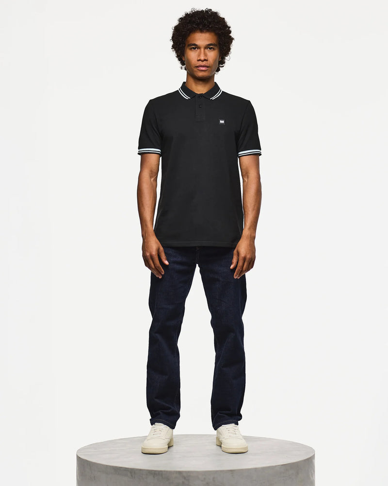 Weekend Offender Levanto Polo Shirt Black/Sea Spray Blue