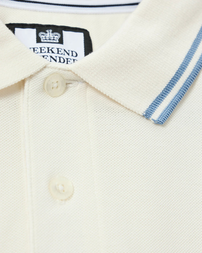 Weekend Offender Levanto Polo Shirt Ghost/Blue Shadow
