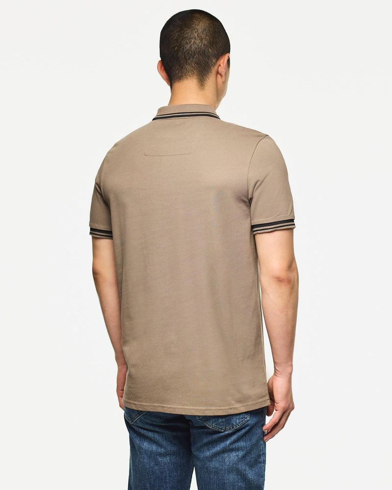 Weekend Offender Levanto Polo Shirt Tobacco Brown/Black
