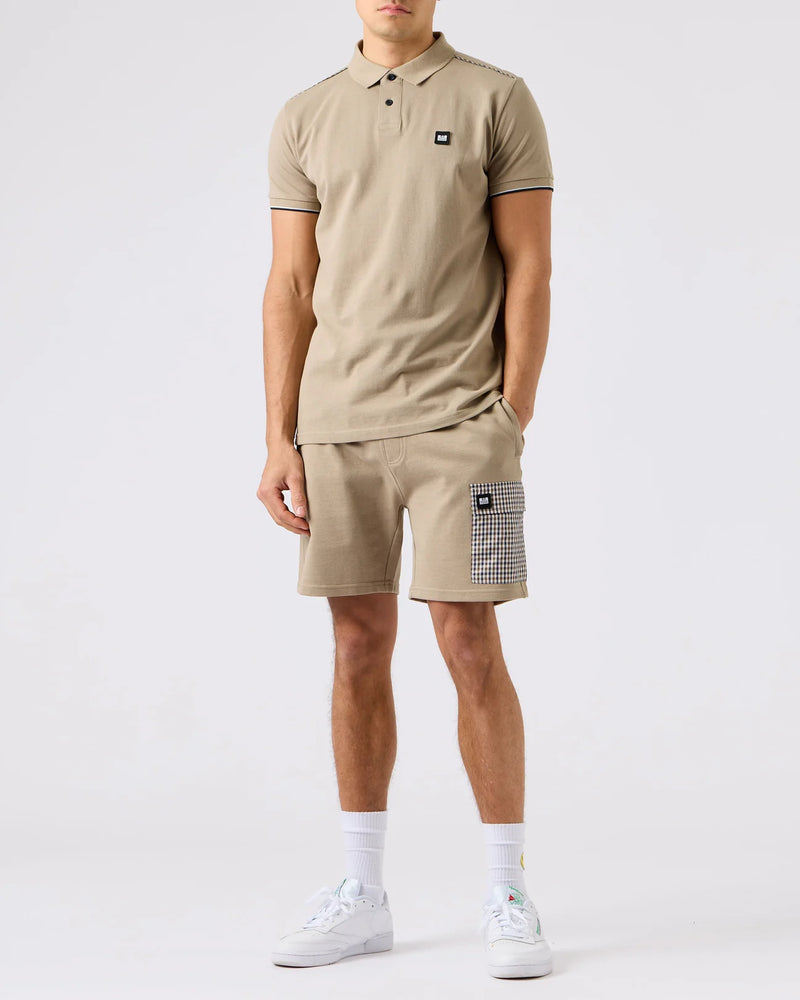 Weekend Offender Tipped Nylon Check Polo Sakai - BARK
