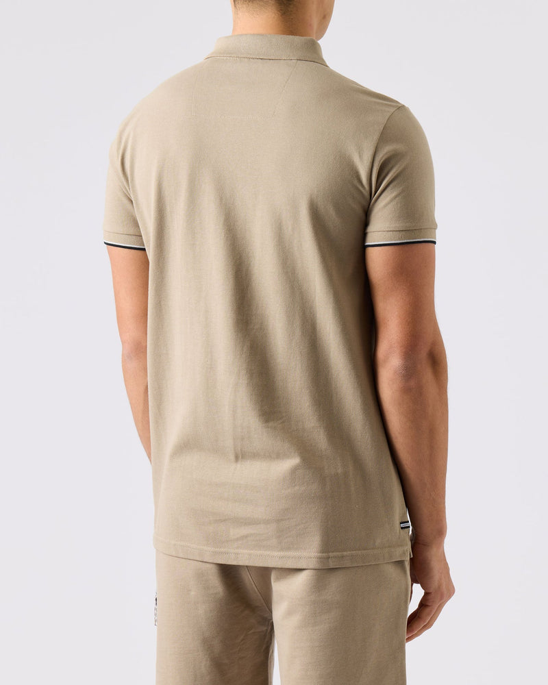 Weekend Offender Tipped Nylon Check Polo Sakai - BARK