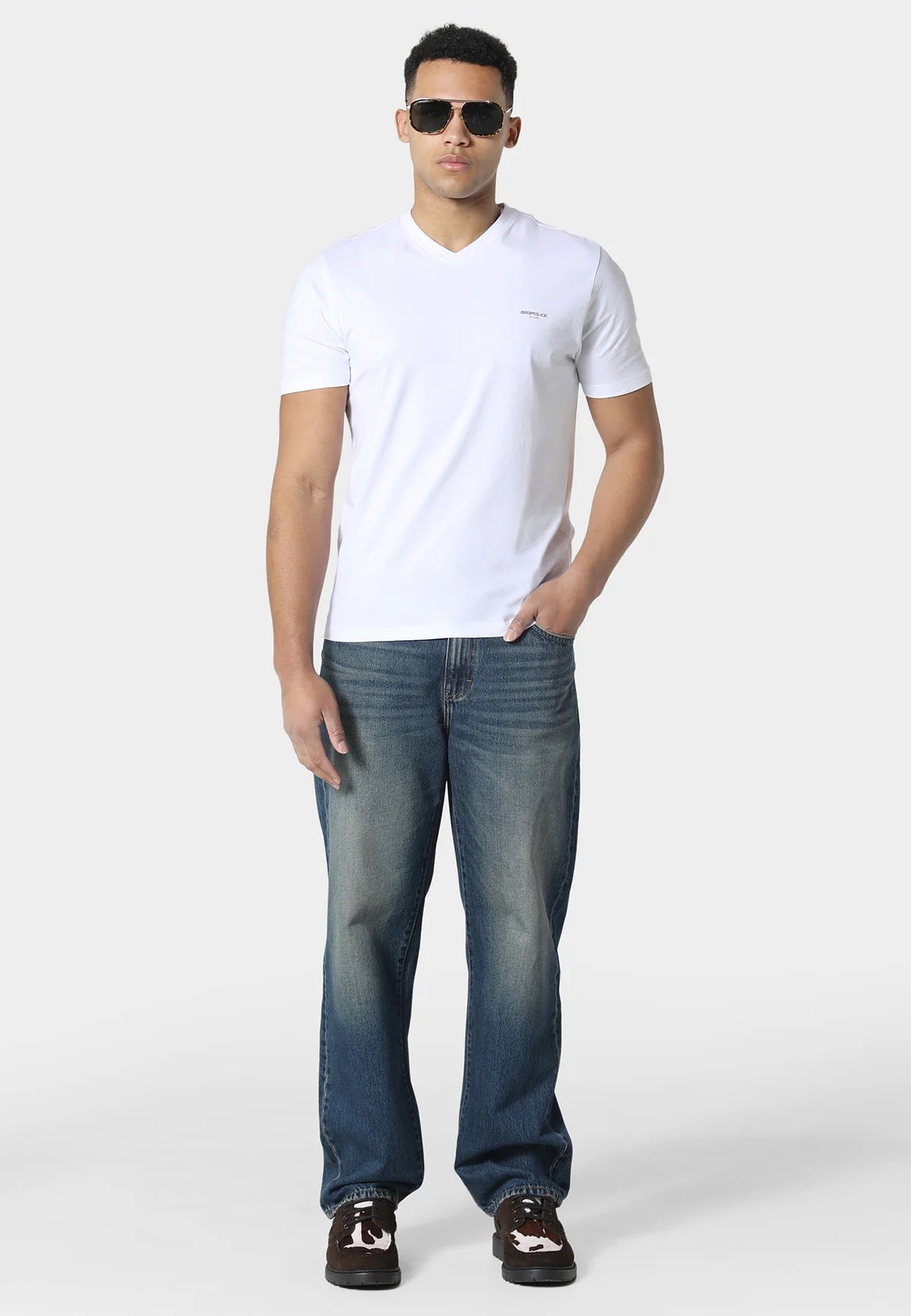 883 Police PRISM WHITE T-SHIRT