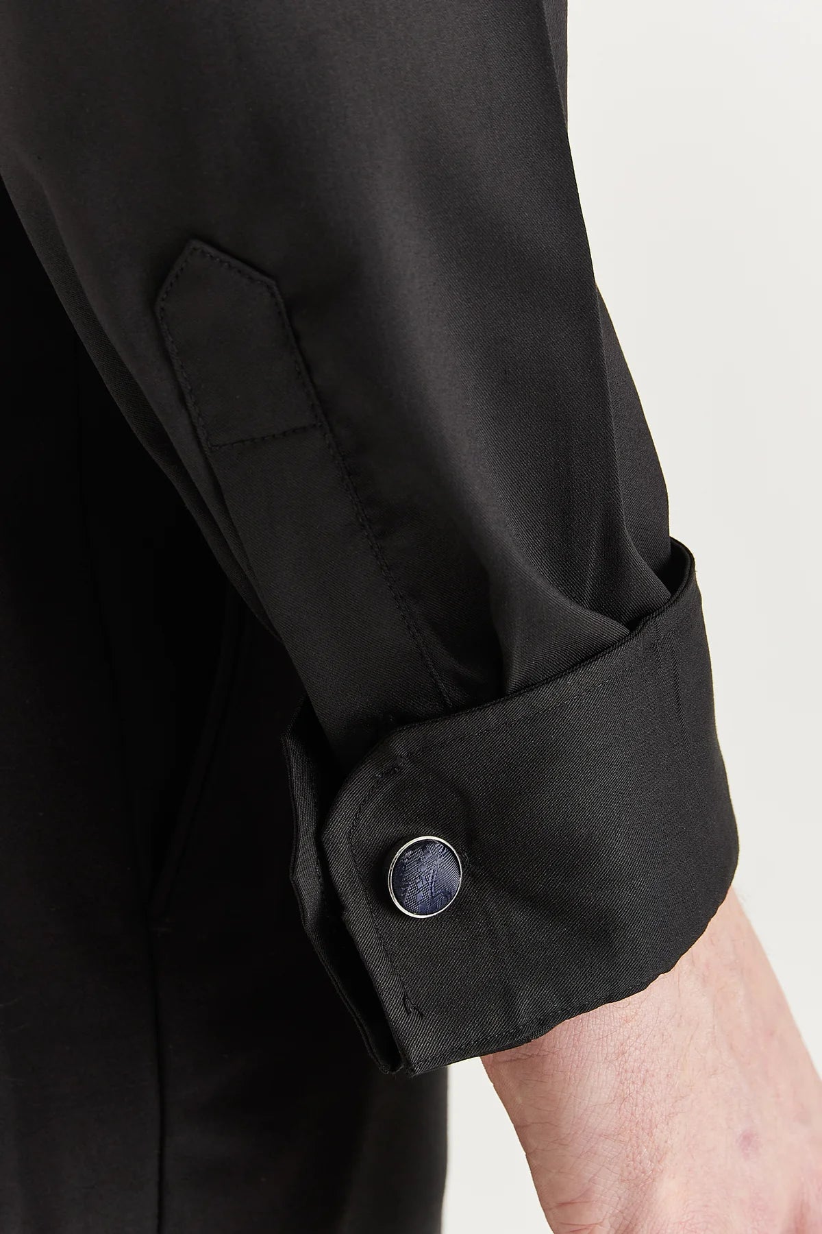 Paul Andrew Oliver - Cutaway Collar Shirt - BLACK