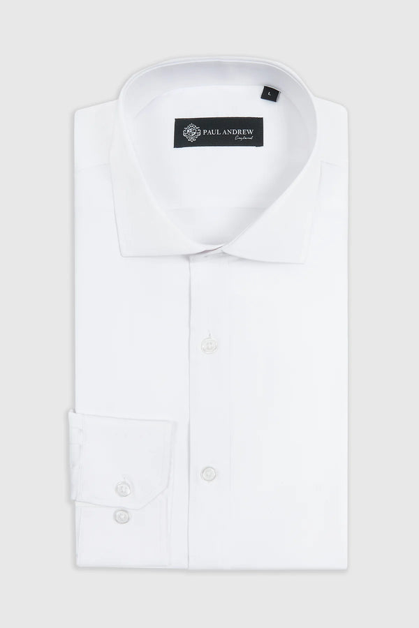 Paul Andrew Oliver - Cutaway Collar Shirt - WHITE