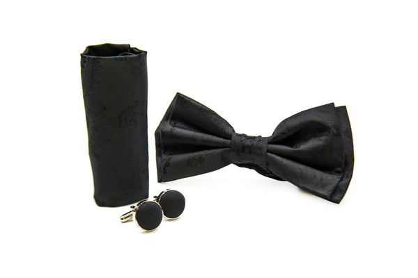 Paul Andrew - Paisley Bow Tie Set - Black