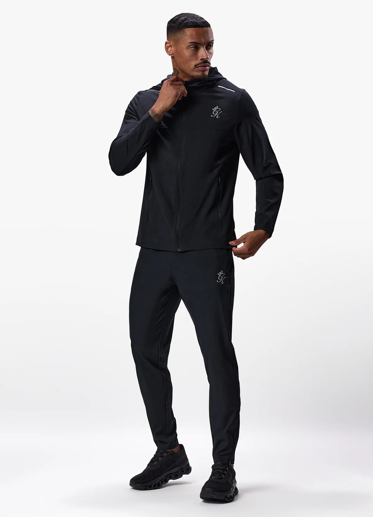 Gym King Flex Woven Tracksuit Bottom Black DesignerMenswear