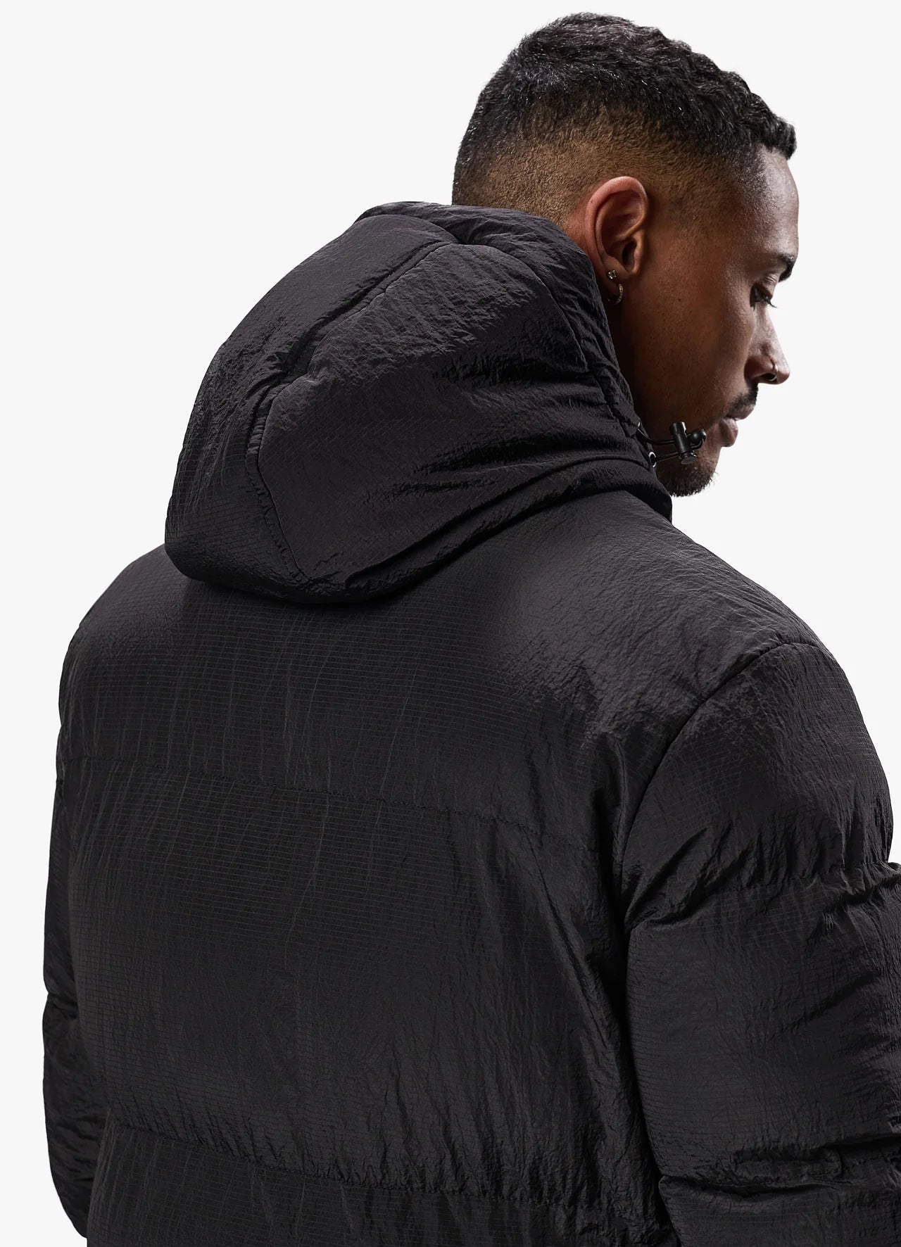 Gym King Elevate Padded Hooded Lightweight Parka Puffer Jacket BLACK