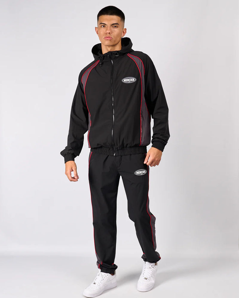 Mercier Black Grey Maison Racer Track Pants
