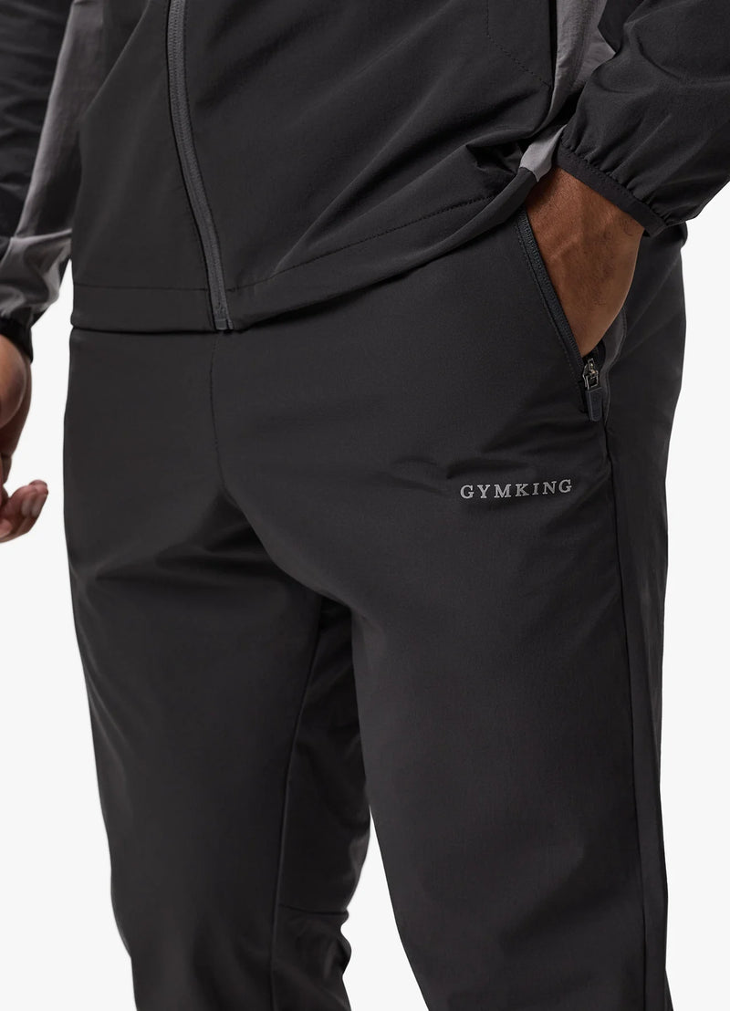 Gym King Advance Tracksuit Bottoms Black Fossil Grey