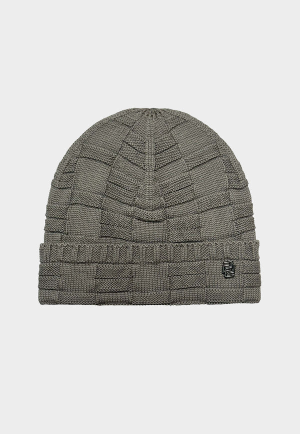 883 Police Regan  textured knit design Beanie - DESERT