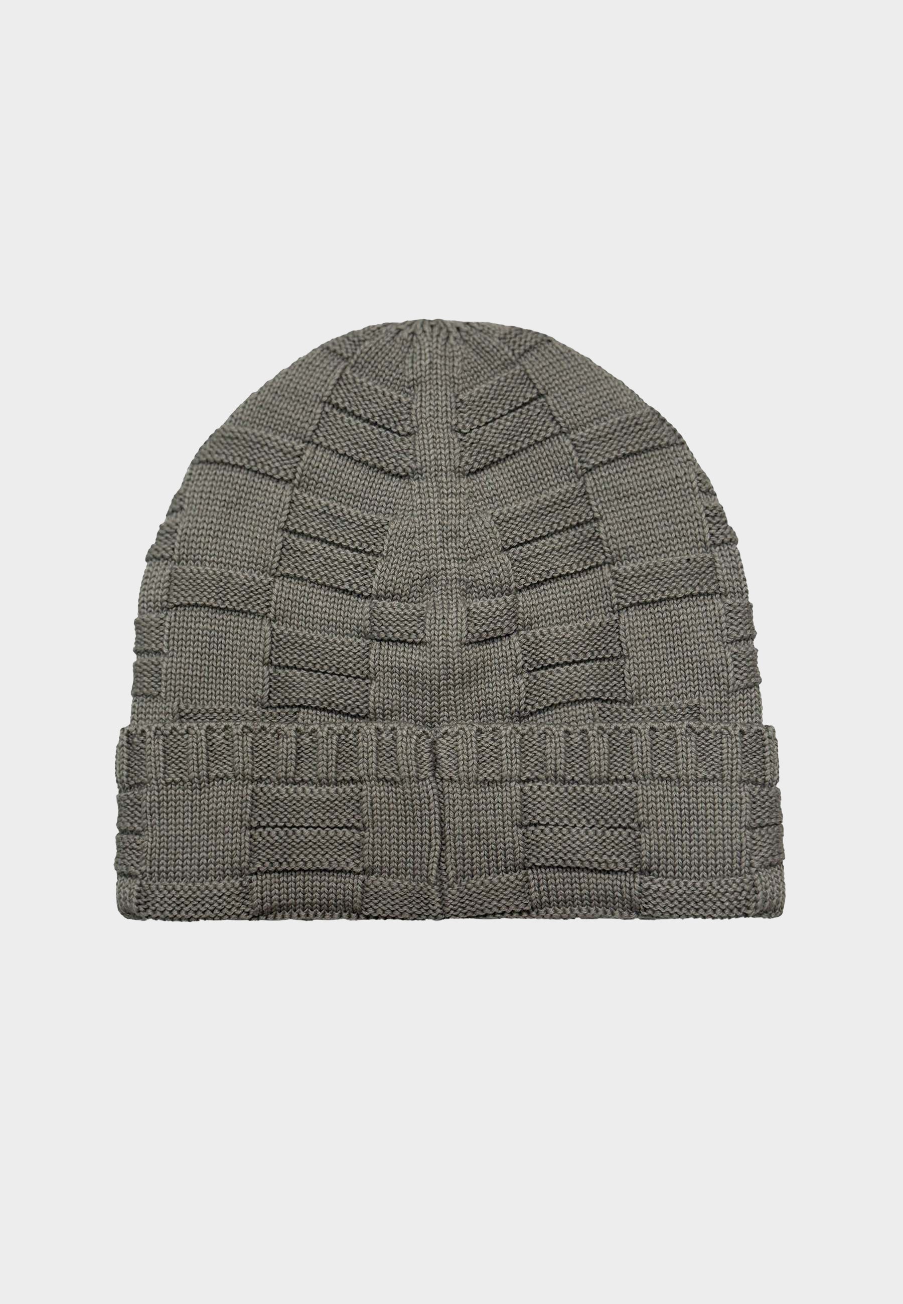 883 Police Regan  textured knit design Beanie - DESERT