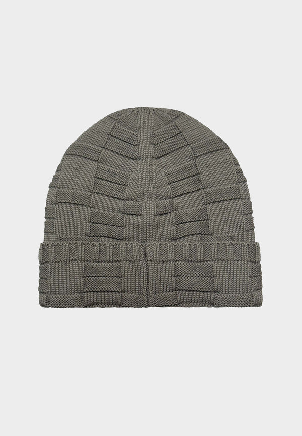 883 Police Regan  textured knit design Beanie - DESERT