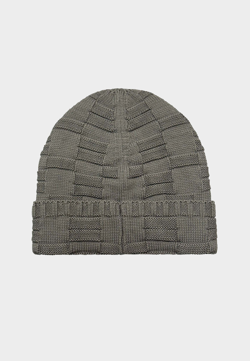 883 Police Regan  textured knit design Beanie - DESERT