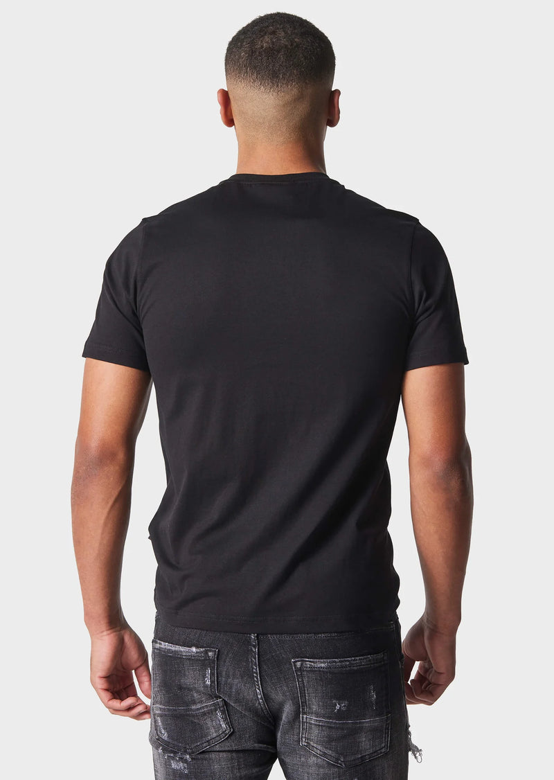 883 Police Silvio 100% Cotton T-Shirt - Black