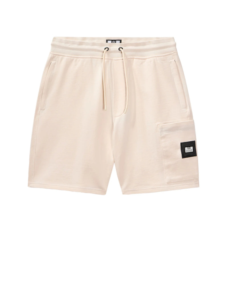 Weekend Offender Hawkins 100% Cotton Jogger Shorts - Alabaster