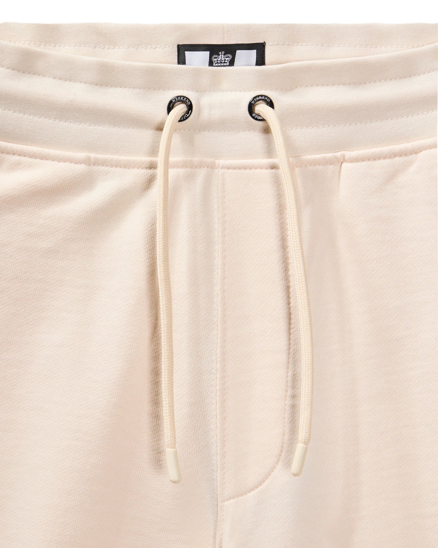 Weekend Offender Hawkins 100% Cotton Jogger Shorts - Alabaster
