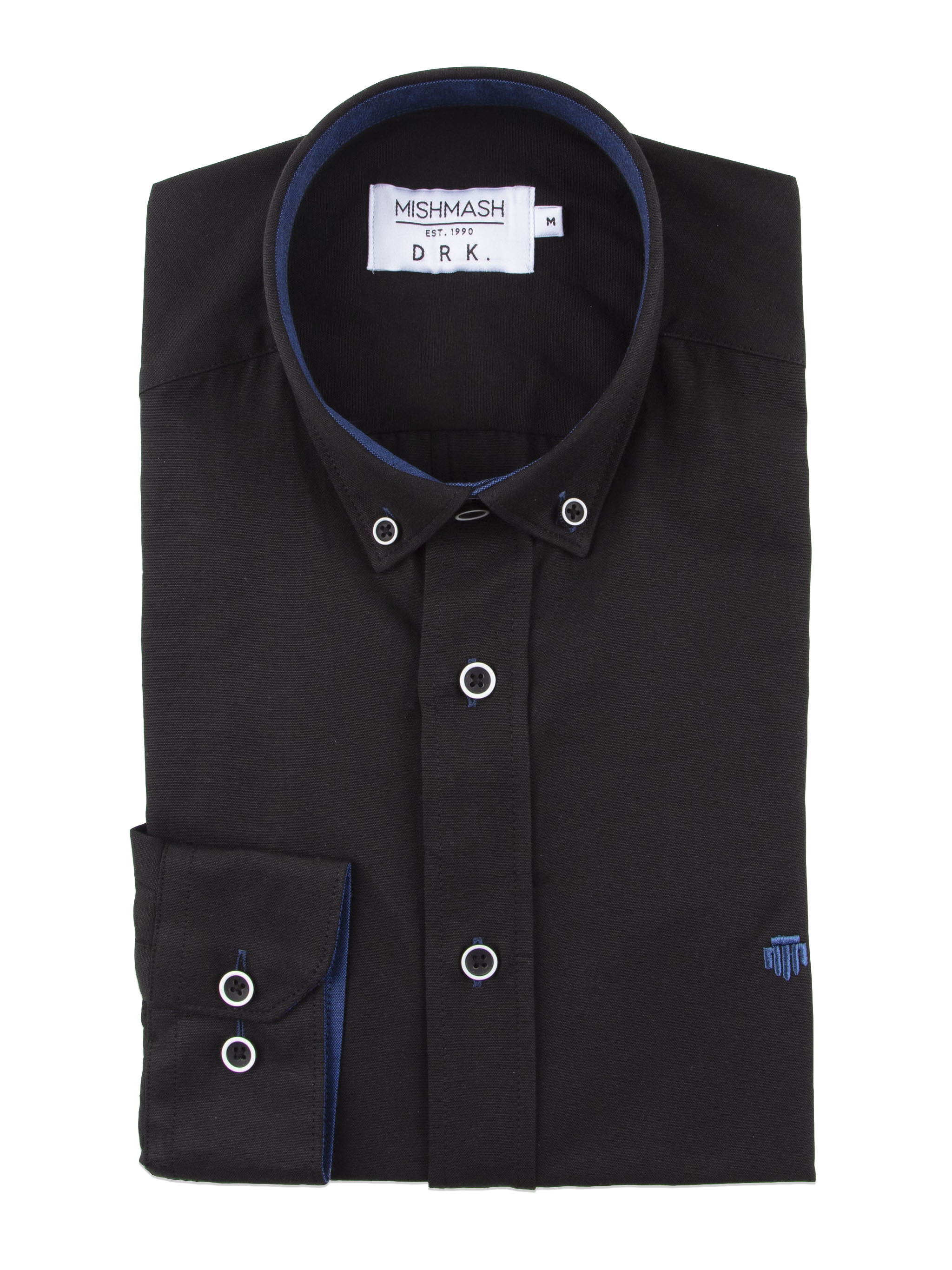 Mish Mash REGULAR FIT SUMMIT OXFORD LONG SLEEVE SHIRT - BLACK