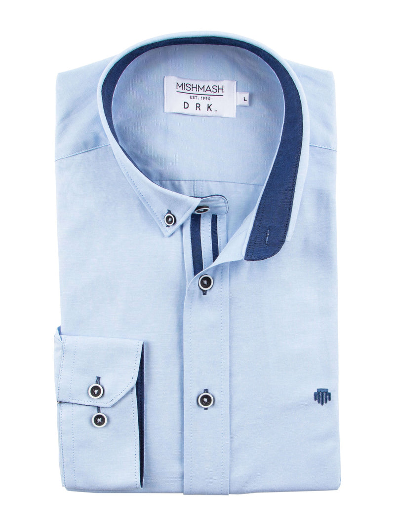 Mish Mash REGULAR FIT SUMMIT OXFORD LONG SLEEVE SHIRT - SKY BLUE